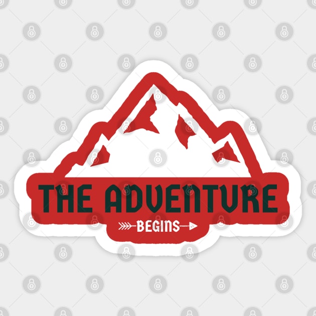 The Adventure Begins Sticker by soondoock